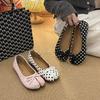 Flache Tabi Ninja Sommerschuhe mit Schleife Zehenschuhe Hufschuhe Damen Damen Bequeme Mokassins mit geteilter Zehe Loafer