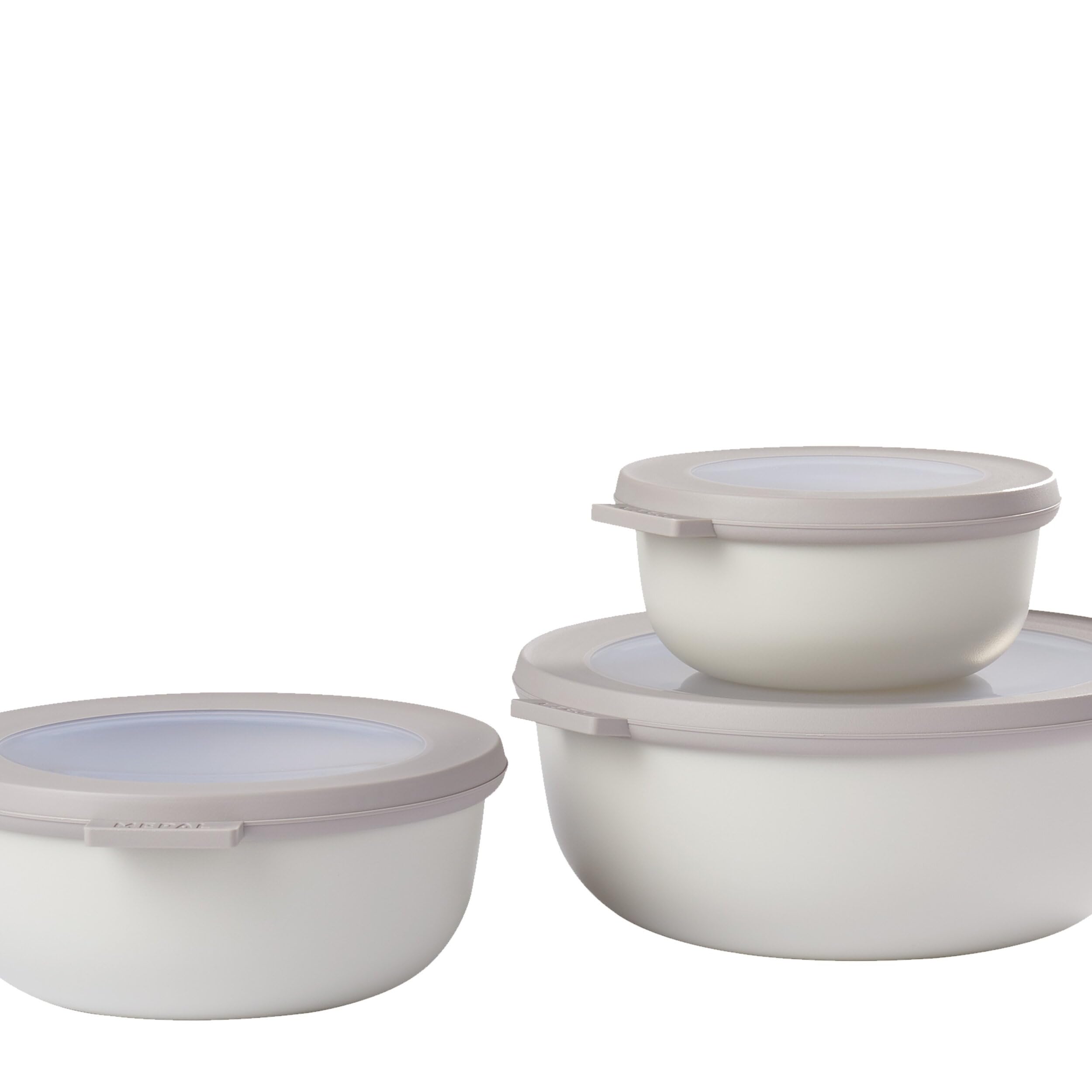 

Rosti Mepal CIRQULA Storage Nordic Set of 5703061NW Containers, Low, White, 3,