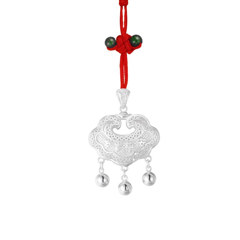 S999 Sterling Silver Year-After-Year Peace Baby Longevity Lock – Pure Silver Full Moon Gift