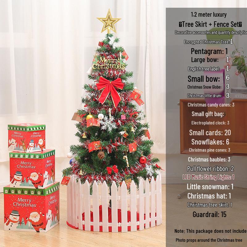 Christmas Tree Set with Window Decorations (60cm, 1.2m, 1.5m, 1.8m, 2.1m)