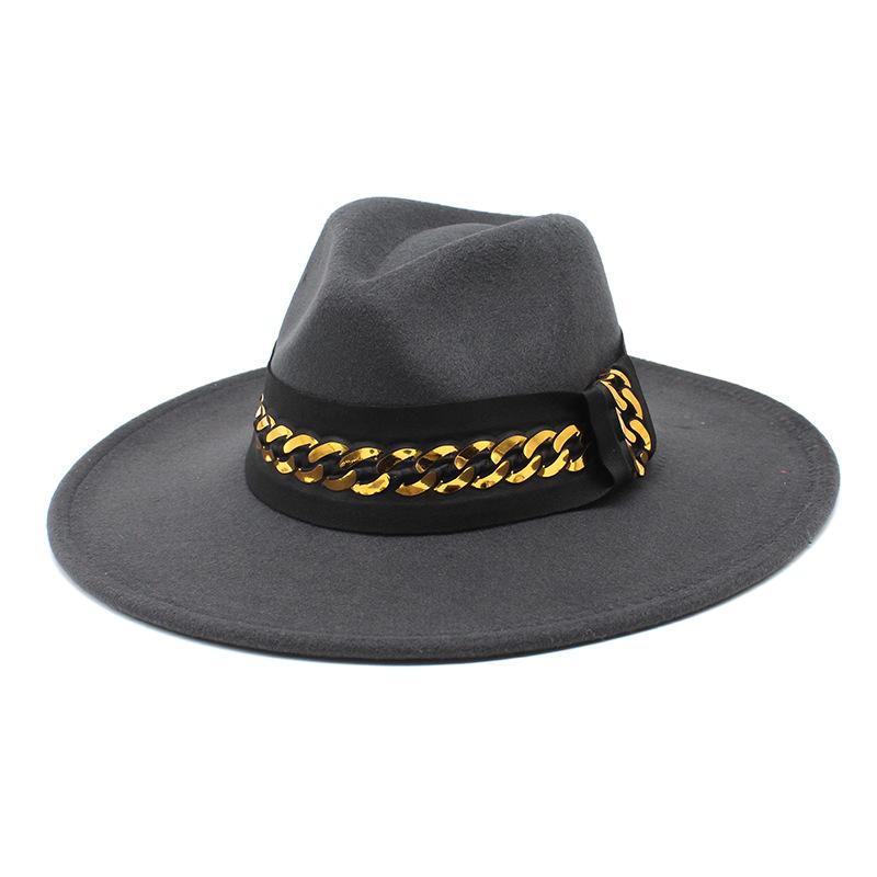 Exotic 9.5Cm Large Brim Top Hat Ethnic Accessories Jazz Hat Cashmere Felt Hat Gentleman And Lady Hat
