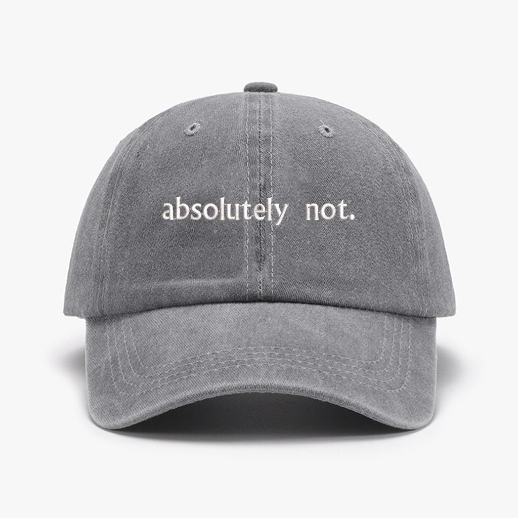 1 "Absolutely "embroidery Printed Baseball Cap Outdoor Fashion Accessory Hat, Adjustable, Lightweight, Unisex, As a Holiday Gift