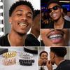 1/2 Pcs Glossy Finish Eco Friendly Copper Top Bottom Teeth Grillz Set Anti Slip Silver Gold Teeth Jewelry Cosplay