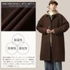 WUXZHI Chesterfield Trench Coat with Turndown Long Business Long Cold Black Fashionable Men's Collar, Coat, Casual, Jacket, Autumn/Winter/Spring