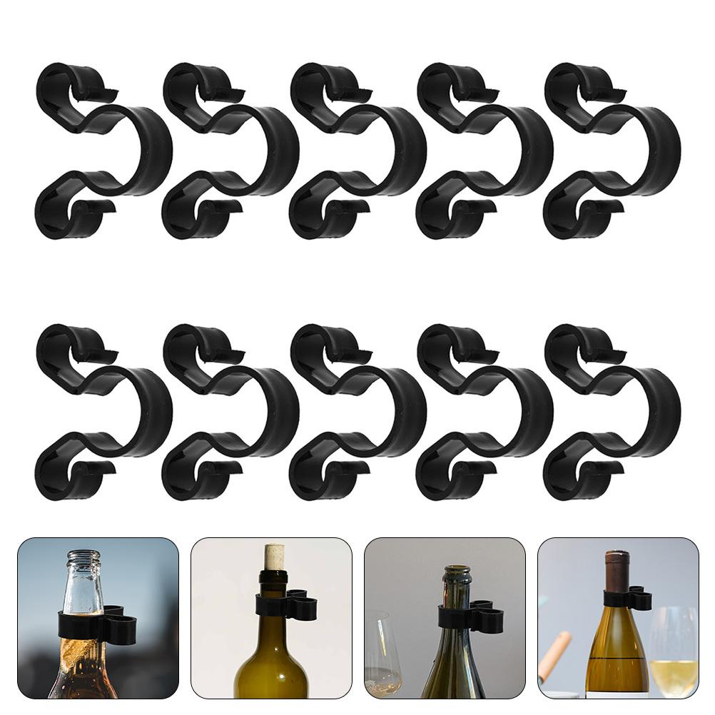 

Birthday Sticks Champagne Bottle Candle Clips Bottle Safety Clips For Bottle Service Wine Bottle Candle Clips чорний