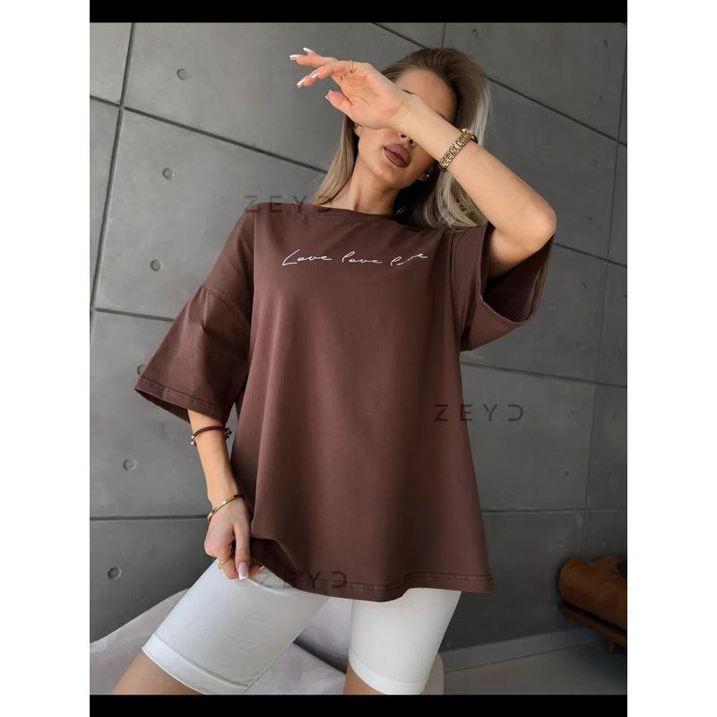 Fashion Summer New Round Neck T-shirt Loose Half-Sleeve Top Letter Printed Loose T-shirt