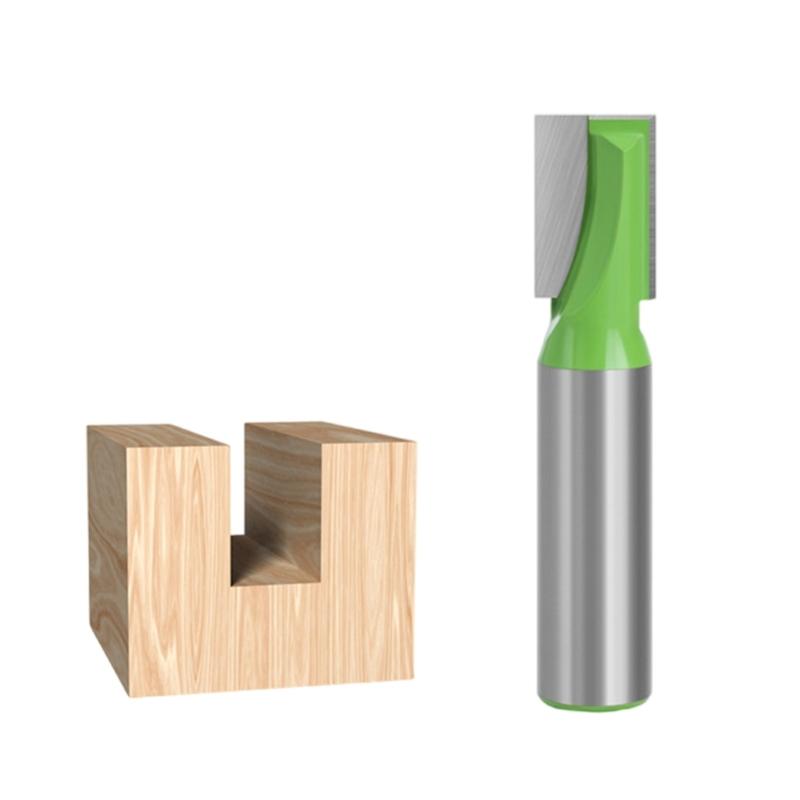 Langlebigkeit Stahlspitzen-Bodenreinigungsfräser für effiziente Holzbearbeitungsaufgaben mit 1/2-Zoll-Schaft und grünen Oberflächen