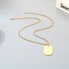 Trendy Metal Dog Tag Necklaces for Men Women Golden Polished Pendant Durable Fashion Jewelry, Daily Casual Party Wear Accessory