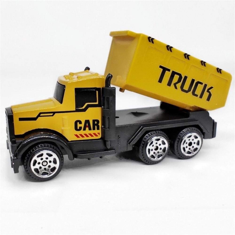 6pcs/set Zinc Zinc Alloy Construction Vehicle Set Diecast Zinc Zinc Alloy Toy Truck Set Excavator Toy  Birthday Gift