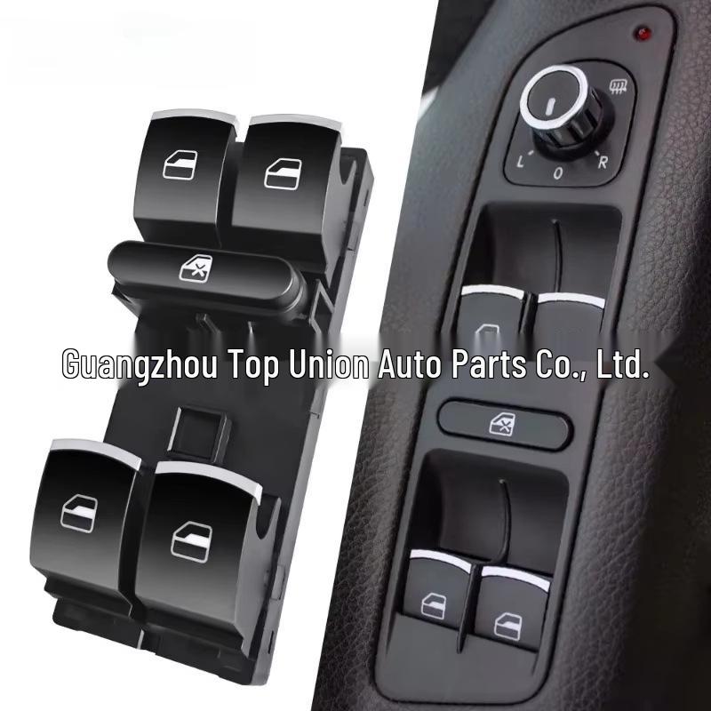 5ND959857: Chrome-Edged Left Front Window Lift Switch for VW Tiguan Accessories