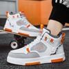 Men's Winter High Top Shoes, New Fashionable and Plush Warm Snow Boots, Thick Soled Anti Slip Outdoor Casual Sports Cotton Shoes