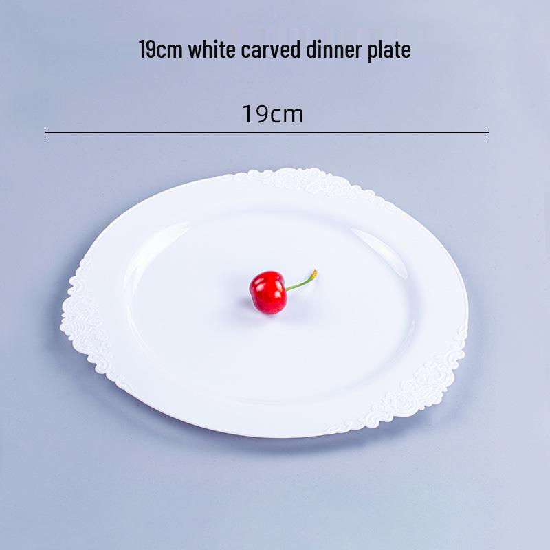 Thickened Transparent PS Plastic Plates - Crystal Butterfly Design for Steak, Fruit & More