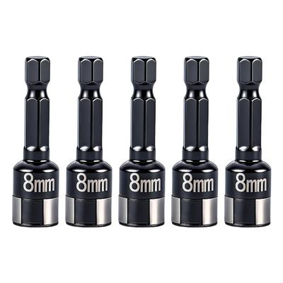 5Pcs Universal Impact Socket for 6.35mm Hexagonal Shank Tool Ratchet Wrench Socket Wrench Adapter Spanner