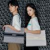 New NERDY Polyester Combo Bag Tote Bag Shopping Bag Handbag Shoulder Bag Unisex Navy Blue PNEF22AA061601
