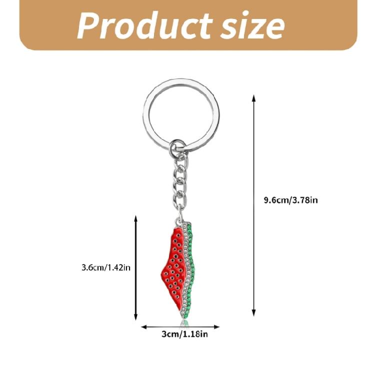 Fashoin Watermelon Shaped Keychain Bag Pendant Handbag Decoraion Alloy Keyring Accessory Key Holder For Everyday Use