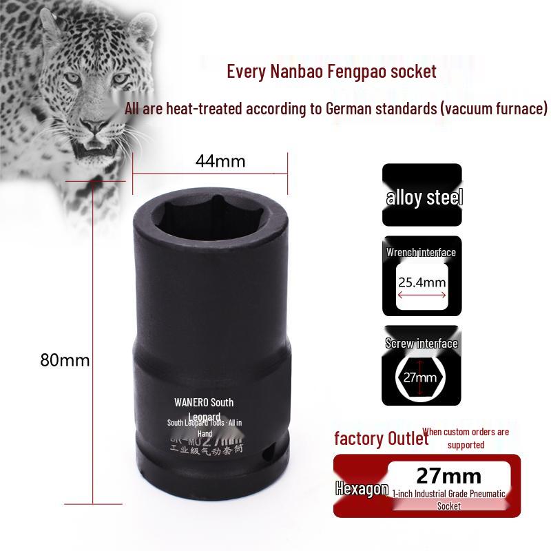 Industrial Grade Heavy Duty 1-Inch Pneumatic Hex Socket for Truck Tires