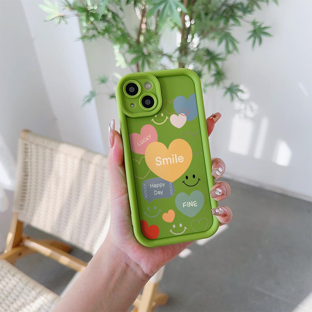Lucky Smile Pattern Soft TPU Phone Case for iPhone 17 Air 16 15 14 Pro Max Plus 13 12 Mini 8 7 X Xs Back Cover