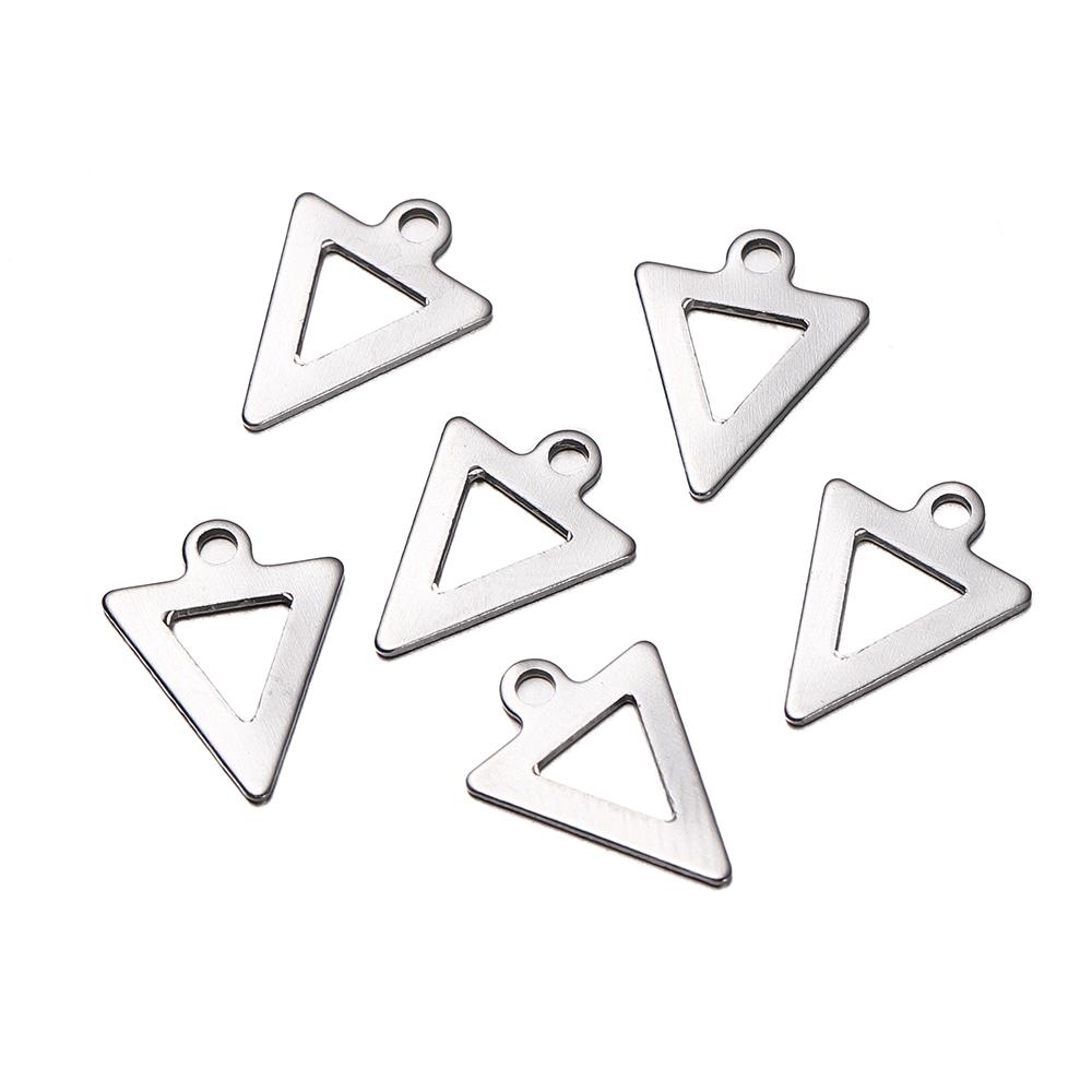 30Pcs Mirror Polished Stainless Steel Charms Geometry Cross Shape Blank Pendants for DIY Bracelet Jewelry Making Accessories