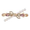 Korean Style Pearl Bow Hair Clip Women Claw Elegant Half-Up Hairstyle Accessory Zinc Alloy