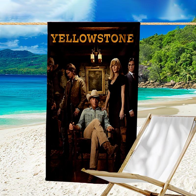 Ultra-Soft Beach Towel with Yellowstone Theme,Ideal for Pool - Camping, Diving - Perfect Travel Essential, Vibrant Beach Towel.