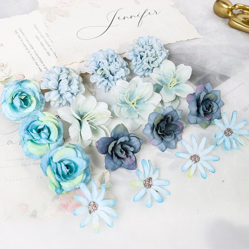 Rose Mixed Artificial Flowers Wedding Marriage Decoration Fake Flower for Home Room Decor DIY Crafts Gifts Garland Accessories