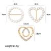 Simple Pearl Love Brooch High-End Delicate Pin Fashion Sweater Coat Shawl Corsage Set