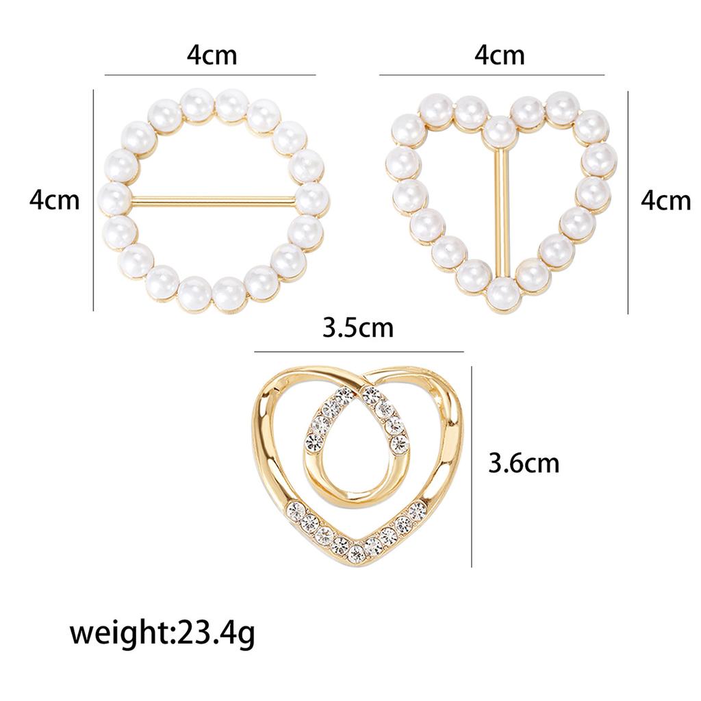 Simple Pearl Love Brooch High-End Delicate Pin Fashion Sweater Coat Shawl Corsage Set