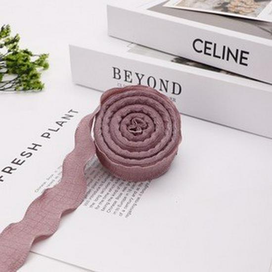 2.5cm Lotus Leaf Pleated Ribbon for DIY Cake Flower Packaging & Decorative Accessories