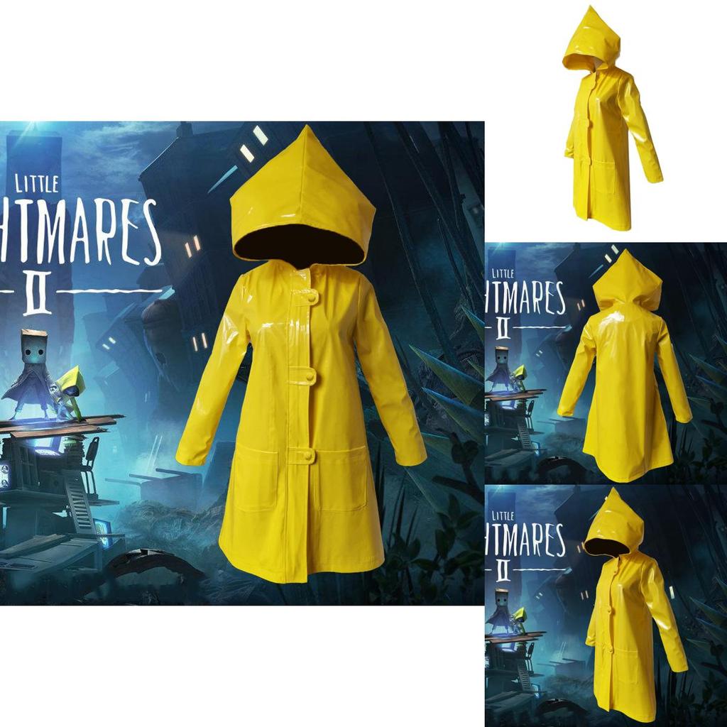High Quality Waterproof Little Nightmares 2 Six Cosplay Costume Yellow Raincoat
