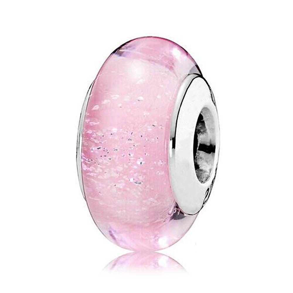 Copper Murano Glass Charms Fit Original Bracelets Round Murano Glass Charms Beads Diy Women Jewelry Gifts For Women