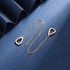 New Fashion Gold Color Leaf Earrings For Women Exquisite Mini Set Cubic Zirconia Wedding Ear Zircon Noble Pendant Gifts