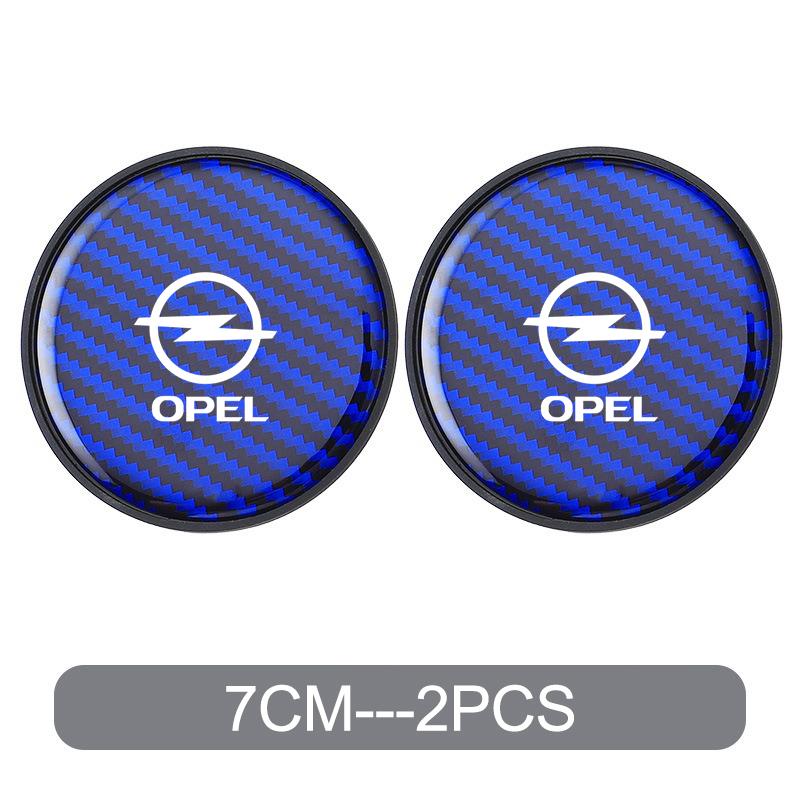 

2Pcs Carbon Fiber Car Coaster Anti-noise Water Cup Pads For Opel Vauxhall OPC ADAM Insignia Antara Corsa J D H Kadett GT