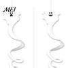 Spooky Festival Party Supplies 8 Pcs Halloween Hanging Ghost Swirl Decoration, White Ceiling Decoration Swirls Streamers for Home Office Haunted House