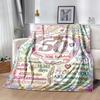 Glückliche 50. Geburtstag Feier Flanelldecke - Weich und geeignet für Sofas, Betten, Büros, Reisen, Alle Jahreszeiten, Tolles Geschenk für Feiertage und Geburtstage.