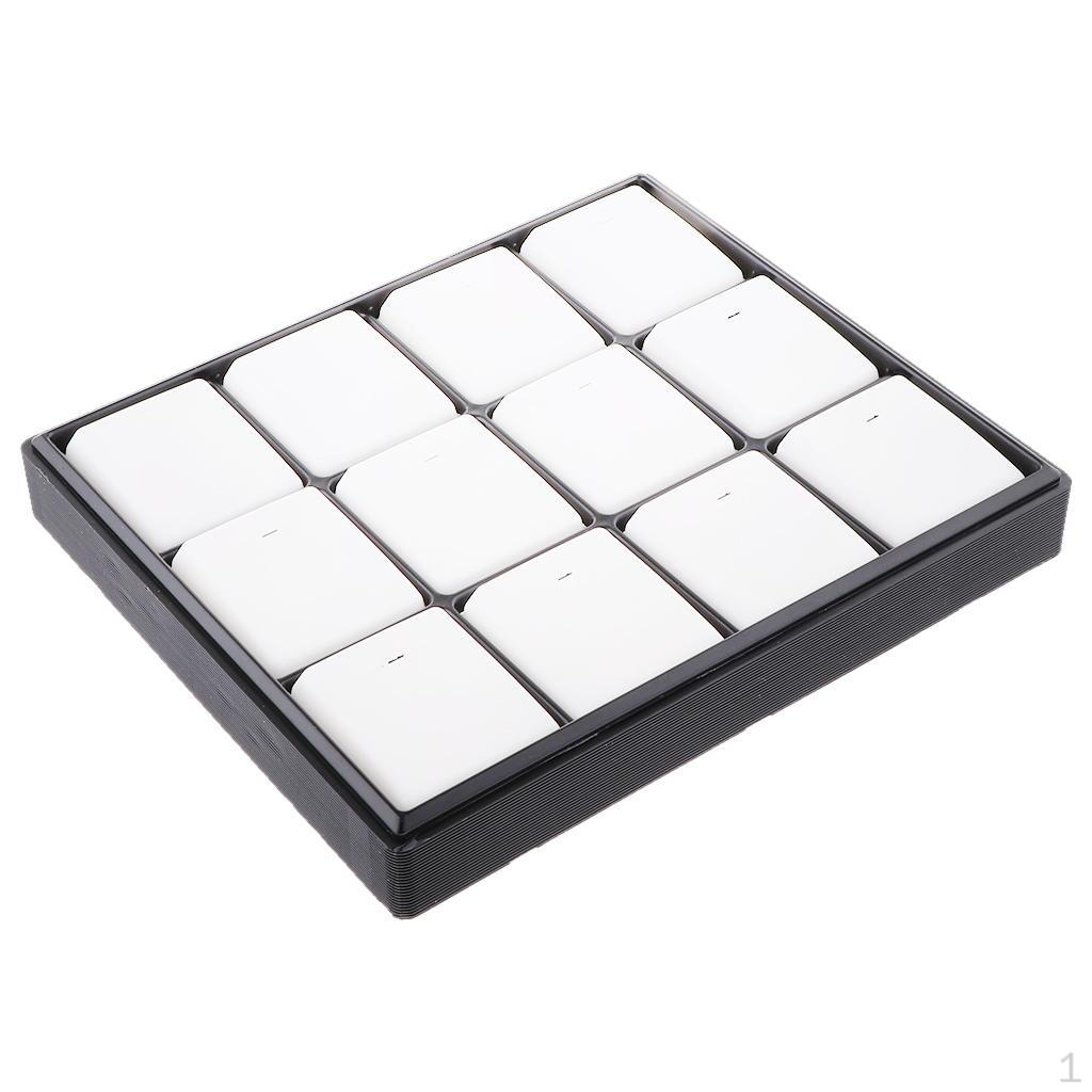 

Jewelry Box Case Earrings Ring Display Tray With EVA Insert Card 18 X 21 4cm 5