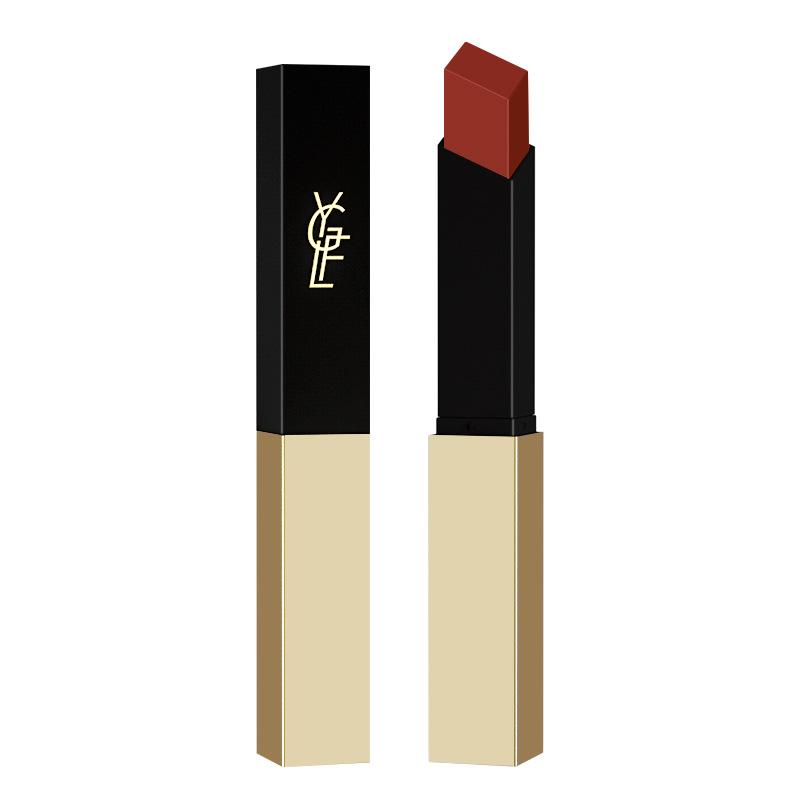 Small Gold Tube Thin Strip Lipstick Matte Velvet Matte Color Moisturizing Lipstick Retro Red