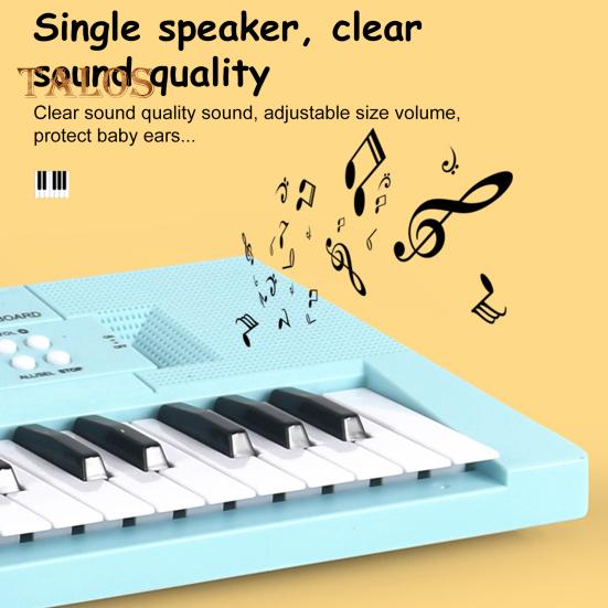 Kids Electronic Piano Keyboard Toy with Microphone 37 Keys Multi-function Musical Instrument Toy Toddlers Boys Girls USB Battery Powered Educational