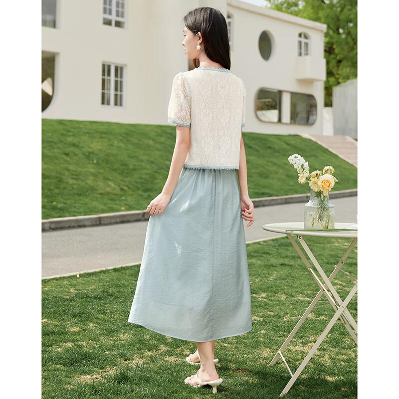 2025 Summer Chinese Style Lace Skirt Set