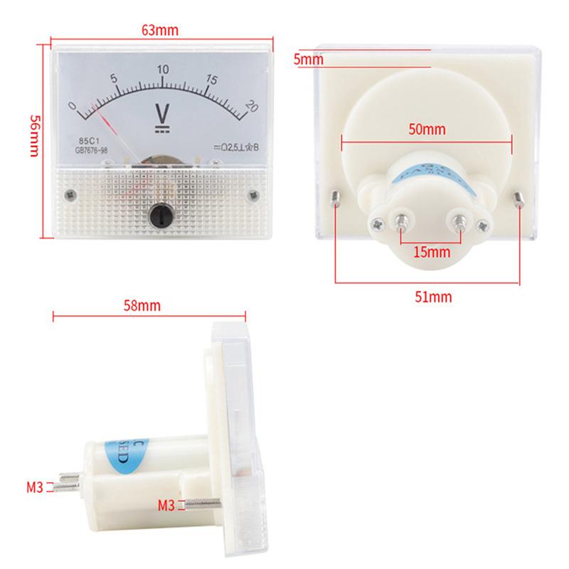 Panel Volt Voltage Meter Pointer  Voltmeter Panel Volt Voltage Meter Measuring Instrument 85C1  0~30V