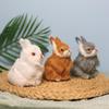 Plush Easter Bunny Figurine: Realistic Rabbit Toy & Home Decoration