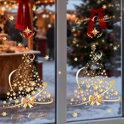 Creative Xmas Decals Large Decor Mural Atmosphere Decor Wallpaper  Gift