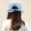 2025 Women's Summer Sun Hat Wide Brim Korean Fashion Lightweight Breathable Open Top Outdoor UV Protection Cap