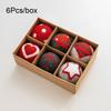 6pcs/box Wool Felt Party Hanging Balls Gifts Christmas Ornaments Home Santa Snowman Window Dsplay Ball Decorations Holiday