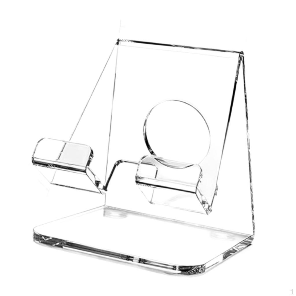 Soporte de exhibición de teléfono de acrílico transparente, soporte para teléfono celular, multiusos, estable, práctico y portátil.