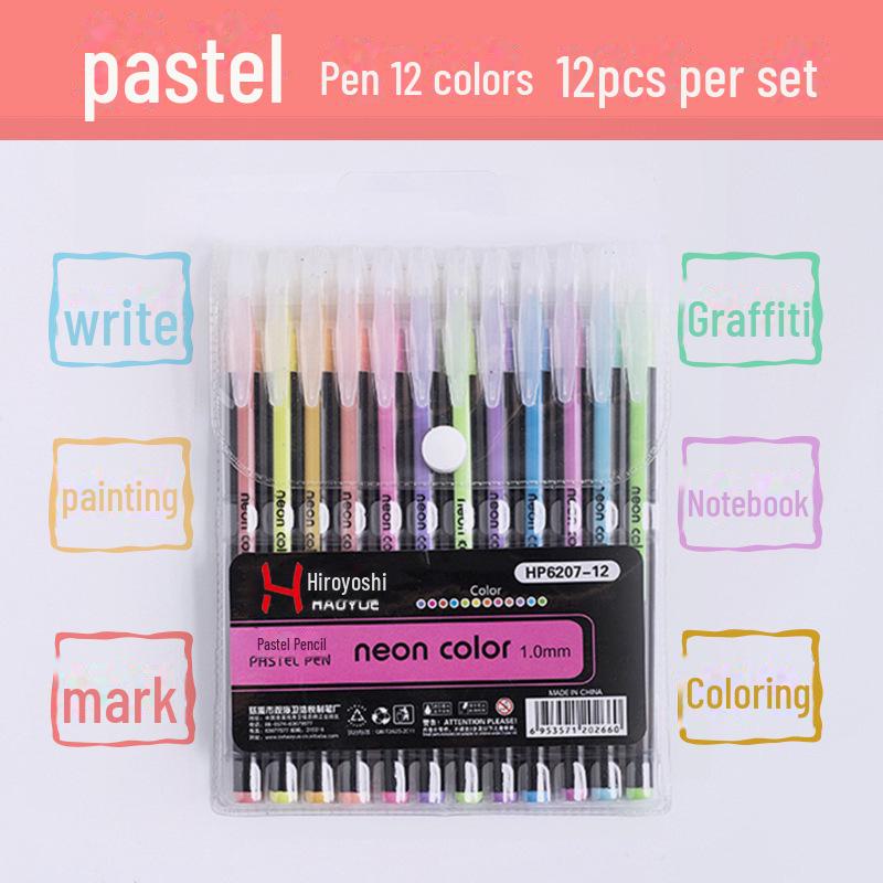 Exkluzivní papírnický set: Flash pero, Kovové pero, Obrysové pero, Pero do zápisníku, Neutrální pero, Akvarelové pero, Zvýrazňovač