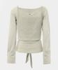EUGGEN [Set] Layered Bustier Long Sleeve_Sand Grey