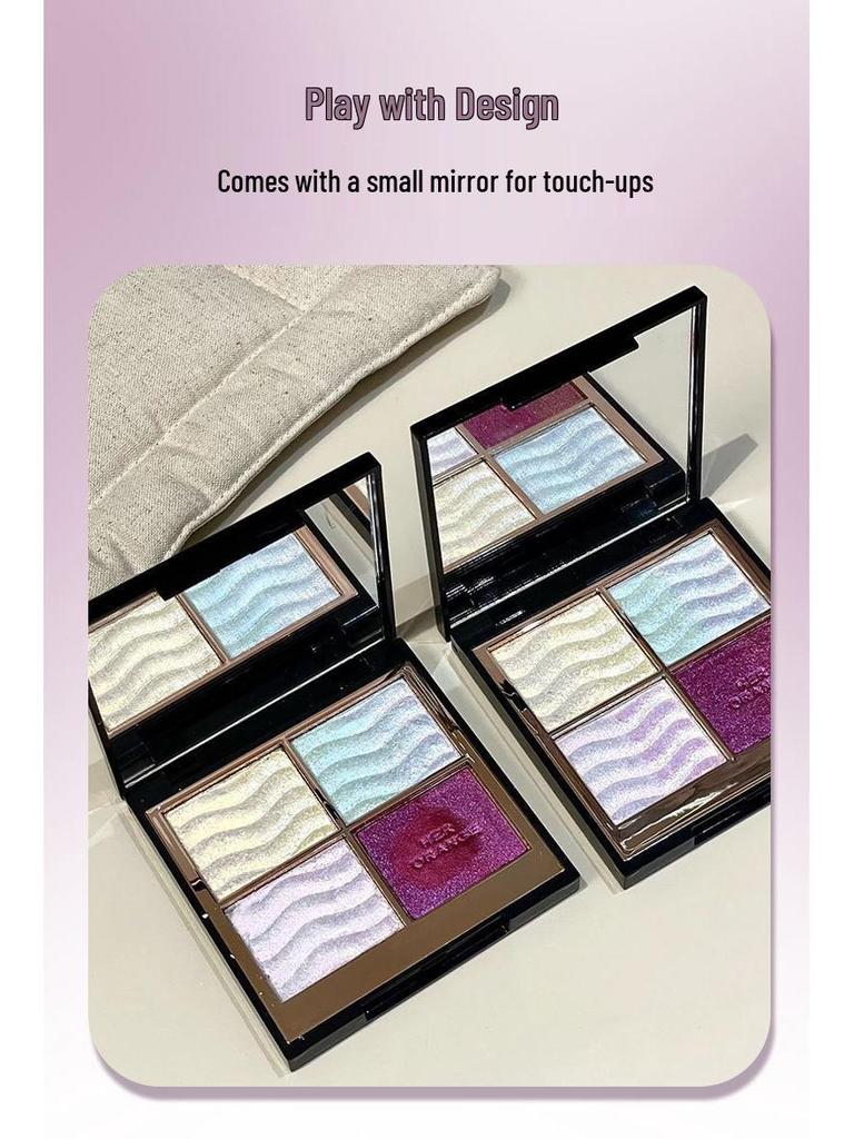 HERORANGE Color-Changing Dragon Eye Shadow Palette: Pearlescent, Super Sparkle, Color-Blocking Brightening Highlight Eyeshadows.