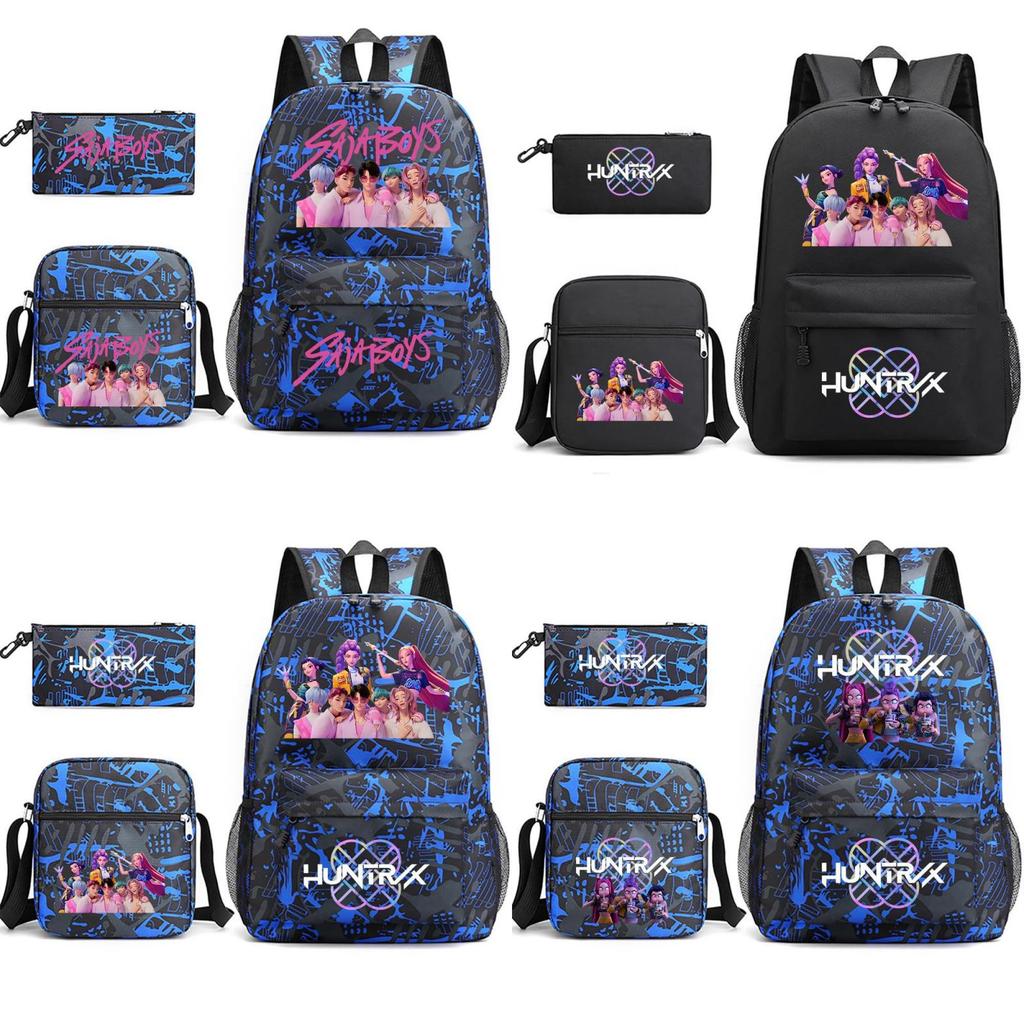 Kpop Dämonenjäger Kinderrucksack mit atmungsaktivem Oxford-Stoff für Schule und Freizeit