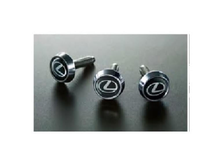 Genuine Lexus license plate lock bolt with Lexus logo sticker for sealing and theft prevention (LEXUS)