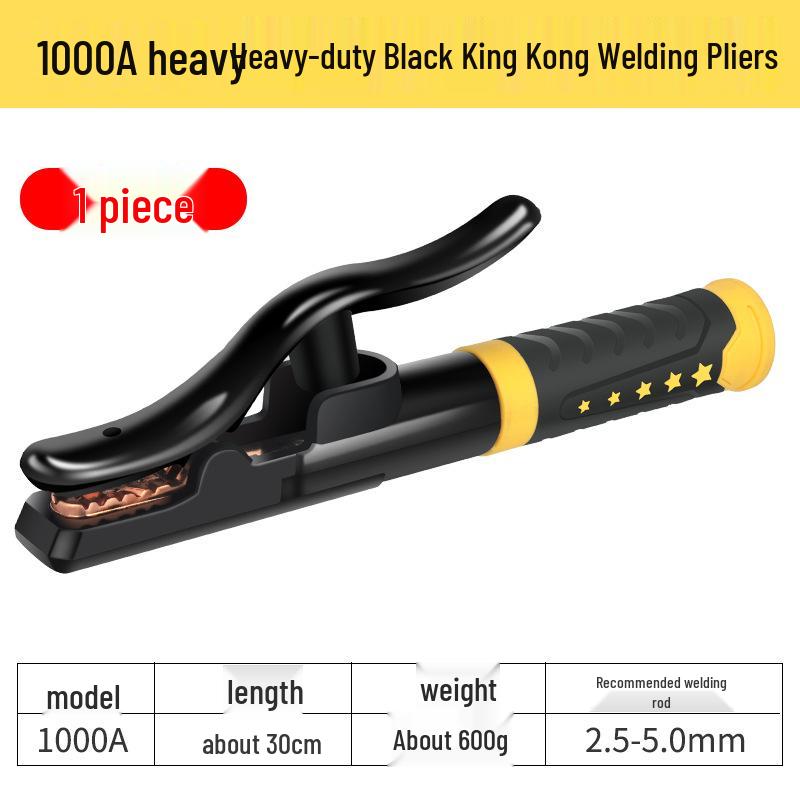 500A/800A Industrial-Grade European Style Non-Scalding Electric Welding Rod Holder Pliers, Anti-Drop Design